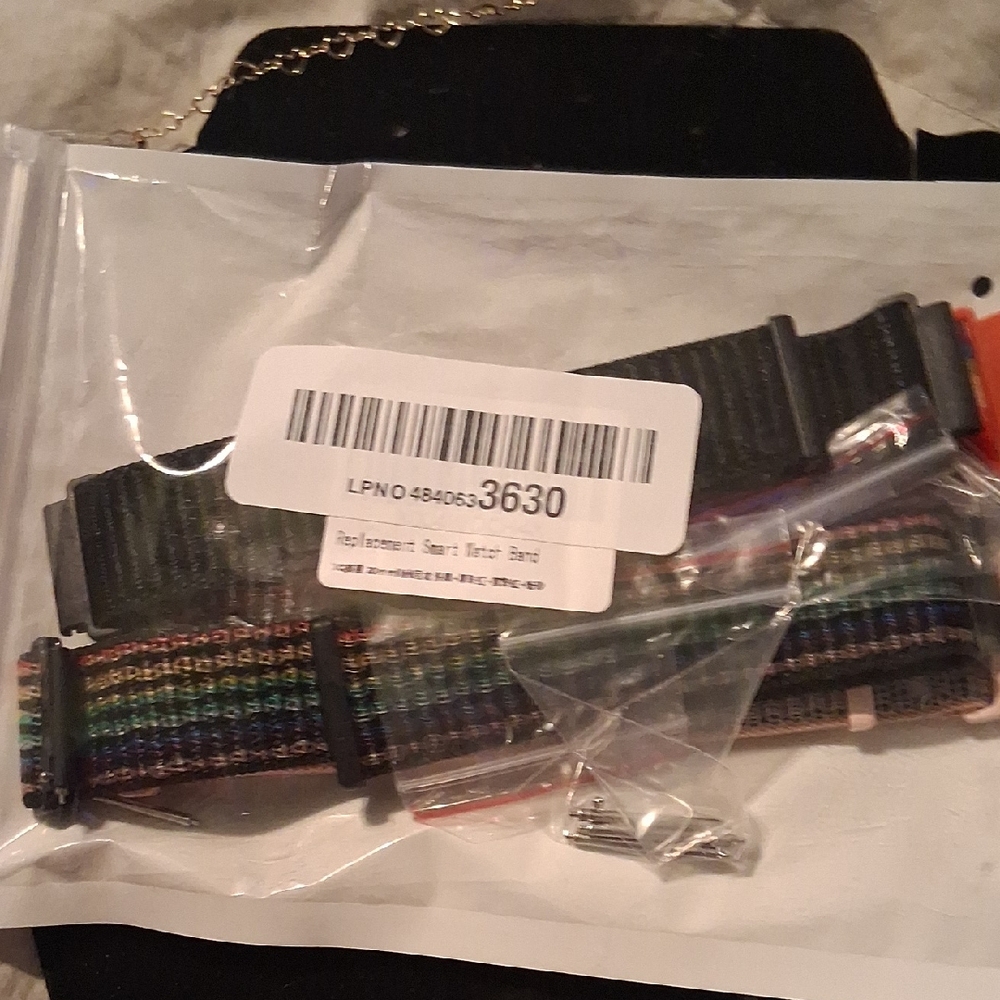 Smart Watch Band - Black and Multicolor